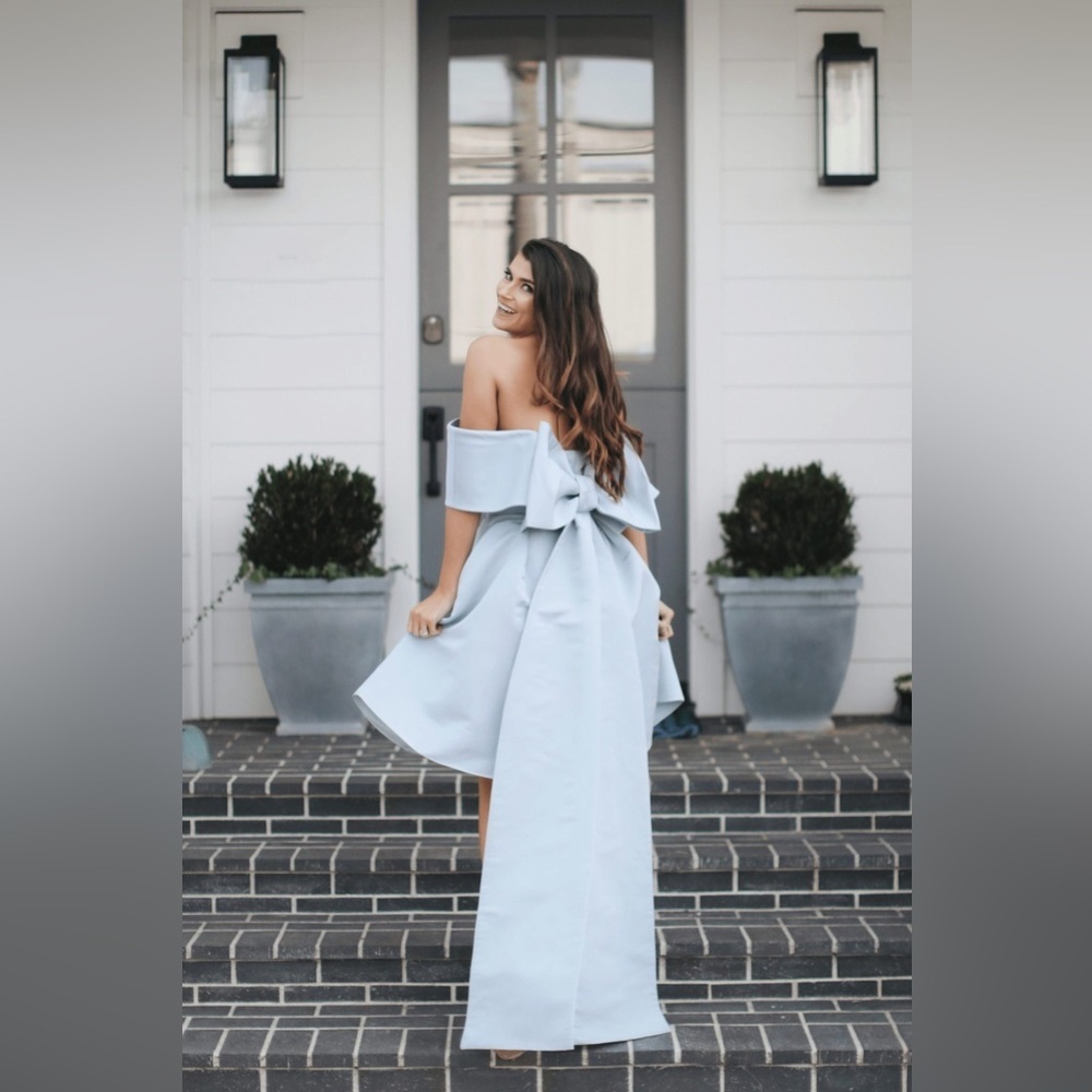 Luciana Emilia Off The Shoulder Silk Dress Size 2